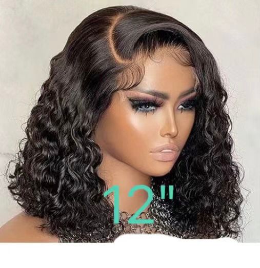 100% Human Kinky Curly Bob Lace Frontal Wig