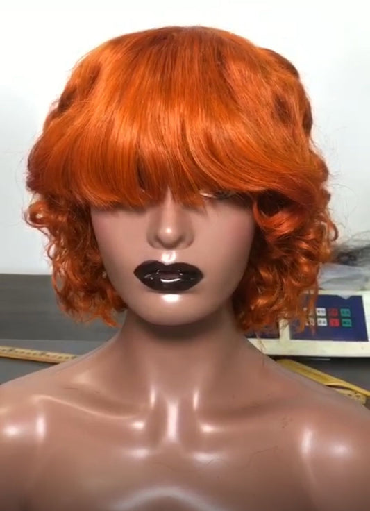 Ginger Bob Style Wig 8 Inches